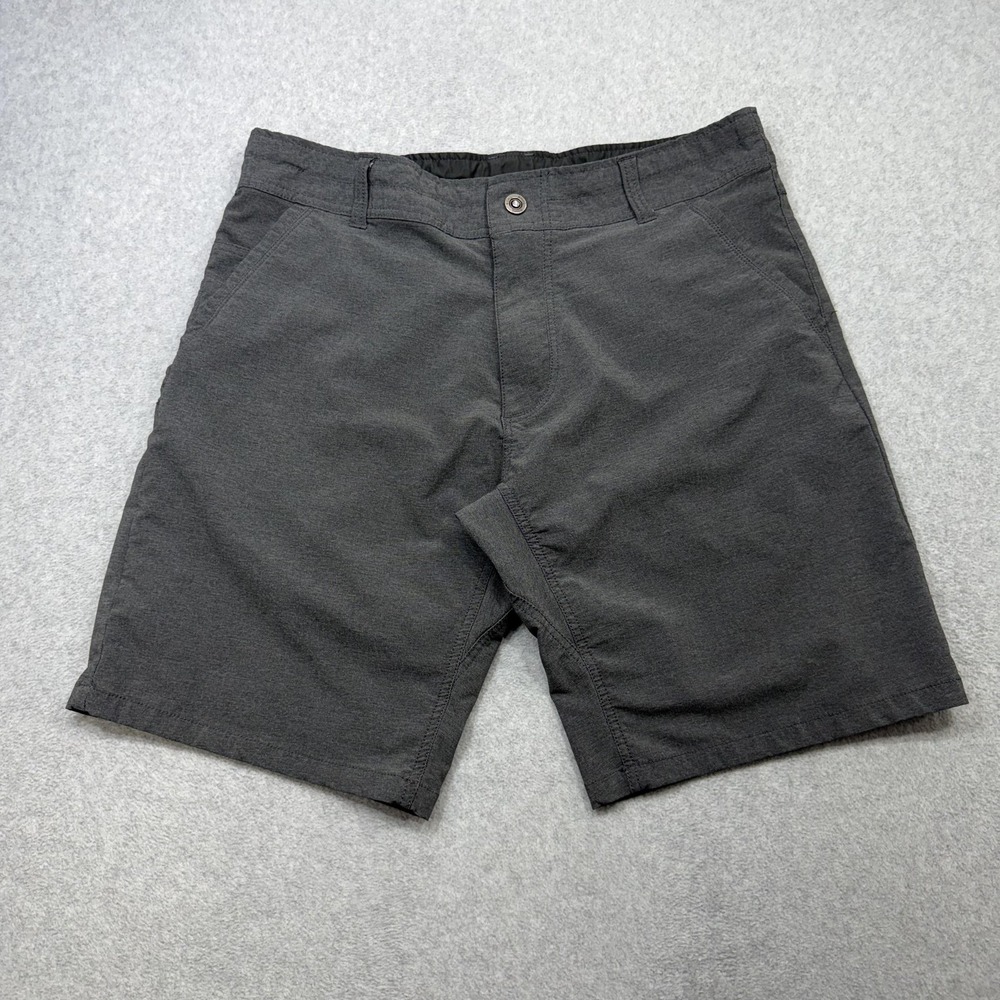 Kuhl Shift Amphibia Shorts Men 36 Gray Nylon Stretch 10 Inch Hike Drawstring